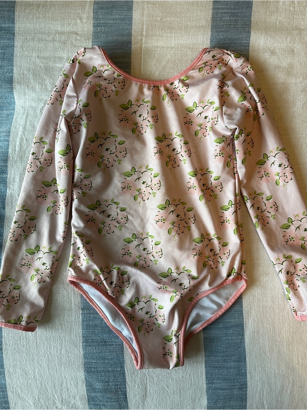 SweetHoney Pink Floral Long Sleeve Leotard
